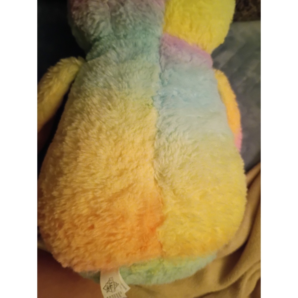Vtg 1994 The Petting Zoo Rainbow Penguin Plush 10" Pastel Tie Dye Stuffed Animal - Picture 13 of 14